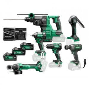 HiKOKI HI18V6D 18V Combipack 6 delig 3x 5.0Ah in Gereedschapstas