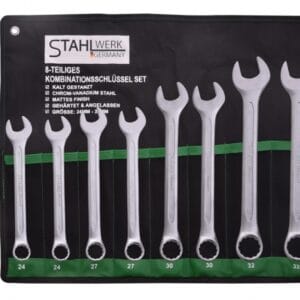 Stahlwerk SW1 Steeksleutelset 8-delig 24-32mm met opbergmap bovenaanzicht
