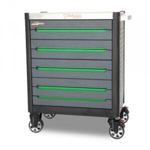 Stahlwerk SW9 Gereedschapswagen met 9 laden en RVS bovenblad