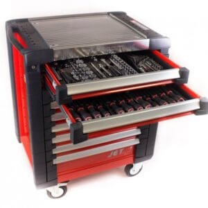 Facom gereedschapswagen met aluminium werkblad en 9 laden